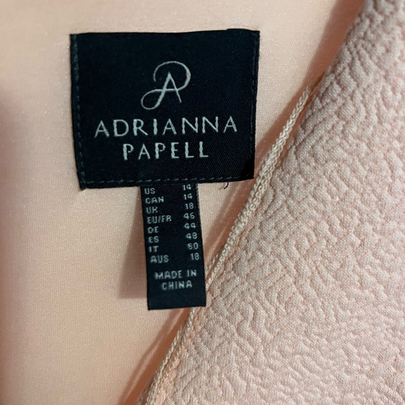 Adrianna Papell Peach V-Neck Sleeveless Dress - Picture 9 of 9